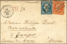 GC 3072 / N° 22 (pd) + 23 Càd T 15 QUISSAC (29) Sur Lettre Pour Tanger (poste Restante), Au Verso... - Autres & Non Classés