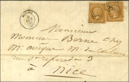 GC 2387 / N° 21 (2 Infime Def) Càd T 15 MONACO (87) Sur Lettre Avec Texte Pour Nice. 1863. - TB / SUP. -... - Autres & Non Classés