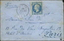 PC 4222 / N° 14 (leg Def) Càd T 15 MONACO (87) Sur Lettre Pour Paris. 1862. - TB. - R. - Autres & Non Classés