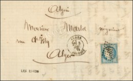 GC 5005 / N° 60 Càd ALGER / ALGÉRIE + Griffe LES ISSERS Sur Lettre Avec Texte Pour Alger. 1871. -... - Autres & Non Classés