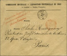 Griffe Rouge ' Commission Impériale / Exposition Universelle De 1862 / (Section Française) (S N°... - 1849-1876: Période Classique