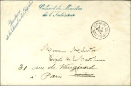 Càd VERSAILLES / CHAMBRE DES DEPUTES Sur Lettre En Franchise Avec Griffes Bleues ' Questeurs / De La Chambre... - 1849-1876: Période Classique