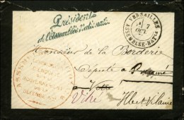 Càd VERSAILLES / ASSEMBLEE NATle Sur Lettre En Franchise Avec Griffe Bleue ' Président / De... - 1849-1876: Période Classique