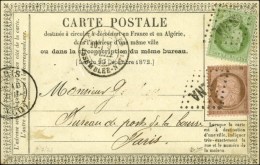 Losange ASNA / N° 53 + 58 Càd VERSAILLES / ASSEMBLEE NATle Sur Carte Précurseur Pour Paris. 1873.... - 1849-1876: Période Classique