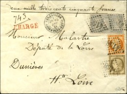 GC 4158 / N° 33 + 38 + 56 Càd VERSAILLES / ASSEMBLEE NATle 10 DEC. 74 Sur Lettre Chargée, Au... - 1849-1876: Période Classique