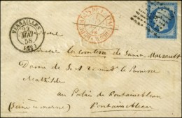 PC 3537 / N° 14 Càd T 15 VERSAILLES (72) 23 MAI 58 Sur Lettre Adressée à '' La Comtesse De... - 1849-1876: Période Classique