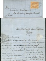 Lettre Non Affranchie Avec Texte Daté De Nice Le 1 Mai 1871, Adressée Sous Double Enveloppe à... - Guerre De 1870