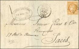Lettre Avec Texte Daté De Lille Le 18 Avril 1871 Adressée à Paris Et Remise Par Un Passeur Au... - Guerre De 1870