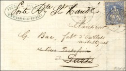 Lettre Affranchie De Suisse Pour Paris Redirigée Vers La Poste Restante à St Mandé. Càd... - Guerre De 1870