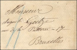 Lettre Avec Texte Daté De Paris Le 16 Avril 1871 Pour Bruxelles, Taxe 4 Au Crayon Bleu, Càd De... - Guerre De 1870