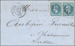 Lettre 2 Ports Avec Texte Daté De Paris Le 5 Mai 1871 Pour Châteauroux Remise Par Un Passeur Au Bureau... - Guerre De 1870