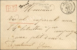 Càd PARIS (60) 16 MAI 71 + P.P.  (R) Sur Lettre Adressée à Un Militaire Au Petit Vanve. Au... - Guerre De 1870