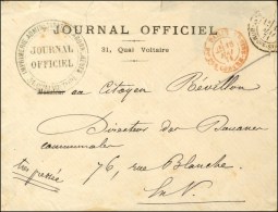 Càd PARIS / R-ST-DOMQUE-ST-GN Sur Lettre à En-tête Du Journal Officiel Pour Paris. Au Recto,... - Guerre De 1870