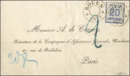 Cachet Provisoire ROUEN / 1871 / Als. N° 6 Sur Lettre De Rouen Le 28 Février 1871 Pour Paris, Taxe... - Autres & Non Classés