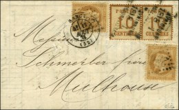 Griffe Linéaire AVRICOURT / STRASBURG / Alsace N° 5 Paire + 28 (2) Obl GC 2598 Càd T 17 NANCY 17... - Lettres & Documents