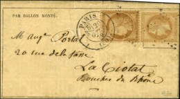 Etoile / N° 28 + 36 Càd PARIS (60) 29 OCT. 70 Sur Gazette N° 1 Pour La Ciotat (Bouches Du... - Guerre De 1870