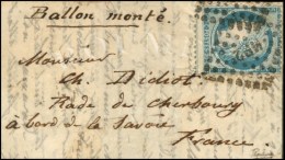 Lettre Avec Texte Daté De Paris Le 19 Octobre 1870 Sur Lettre Pour Un Marin ''à Bord De La Savoie''... - Guerre De 1870