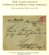 Càd LYON / LES TERREAUX / N° 104 Sur Lettre Recommandée Pour Singapour. 1902. - TB. - R. - 1876-1878 Sage (Type I)