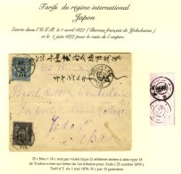 Càd T 18 TOULON-S-MER / VAR 25 OCT. 78 / N° 79 + 89 Sur Lettre Pour Yedo Au Tarif Du 1er Mai 1878. Au... - 1876-1878 Sage (Type I)