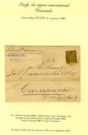Càd BORDEAUX (32) 19 JUIL. 80 / N° 93 Sur Lettre Pour Carupano Au Tarif Du 1er Janvier 1880. Ce Tarif... - 1876-1878 Sage (Type I)