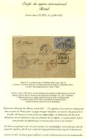 Càd LE HAVRE / LE PORT 9 DEC. 76 / N° 78 (2) Sur Lettre Du 1er échelon Pour Rio De Janeiro... - 1876-1878 Sage (Type I)