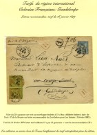 Càd PARIS / PL. DE LA BOURSE / Entier 15 C. + N° 96 (2) Sur Lettre Recommandée Adressée... - 1876-1878 Sage (Type I)