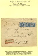 Càd PARIS / R. D'AMSTERDAM / N° 79 Bande De 3 Sur Lettre Recommandée Au 1er échelon Pour... - 1876-1878 Sage (Type I)