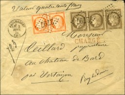 GC 2797 / N° 38 Paire + 56 Bande De 3 Càd T 16 PAULHAGUET (41) Sur Lettre Chargée. 1874. - TB /... - 1871-1875 Ceres