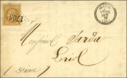 GC 1705 / N° 28 Càd T 23 GRANNE (25) Sur Lettre Locale Pour Loriol. 1870. - SUP. - R. - 1863-1870 Napoléon III Lauré