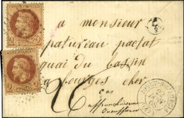 GC 1890 / N° 26 (2) Càd T 15 JOUET-S-L'AUBOIS (17) Sur Lettre Insuffisamment Affranchie Pour Bourges... - 1863-1870 Napoléon III Lauré