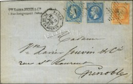 Etoile 1 / N° 22 + 23 + 29 Càd Octo De Lev. Exp. PARIS / PL. DE LA BOURSE E2. 1868. - TB / SUP. - R. - 1862 Napoléon III