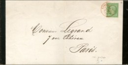 Càd Rouge SC PARIS SC (60) / N° 20 Sur Imprimé Complet De Paris Pour Paris. 1870. - SUP. - RR. - 1862 Napoléon III