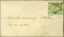 Etoile Rouge / N° 12 Sur Enveloppe Carte De Visite Locale. - TB / SUP. - R. - 1853-1860 Napoléon III
