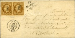 PC 1903 / N° 9 Paire (belles Marges) Càd T 15 LAVAL (51) 26 SEPT. 53, Cursive 51 / Martigné /... - 1852 Louis-Napoléon