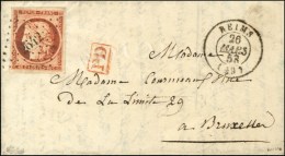 PC 2642 / N° 5 Très Belles Marges Càd T 15 REIMS (49) Sur Lettre Pour Bruxelles. - SUP. - R. - 1849-1850 Cérès