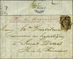 Grille / N° 3 Sur Lettre Avec Texte Daté De Bordeaux Le 9 Mars 1850 Adressé à St Denis De... - 1849-1850 Cérès