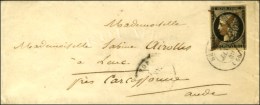 Càd T 15 BELFORT (66) 7 JANV. 49 (rare Oblitération Du Dimanche) + Plume / N° 3 Sur Lettre Pour... - 1849-1850 Cérès