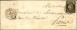 Càd T 15 LA VILLE-AUX-CLERCS 40 1 JANV. 49 / N° 3 Sur Lettre (infime Déchirure) Pour Paris. - TB... - 1849-1850 Cérès