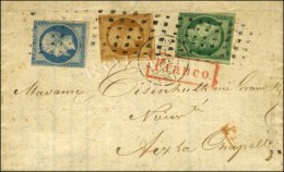 Rouleau De Points / N° 2 + 13 + 14 (les 3 Ex. Pd) Càd PARIS (60) Sur Lettre Au Tarif à 45c Pour... - 1849-1850 Cérès