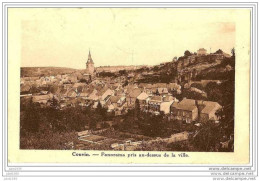 -50% . COUVIN ..-- Panorama . 1934 Vers SOUS - LE - BOIS , MAUBEUGE ( Mr Mme RIVIERE ) . Voir Verso . - Couvin