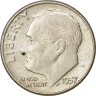 Monnaie, États-Unis, Roosevelt Dime, Dime, 1957, U.S. Mint, Philadelphie, SUP - 1946-...: Roosevelt