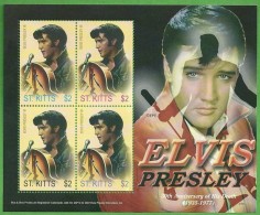 ST KITTS SHEET ELVIS PRESLEY - Elvis Presley