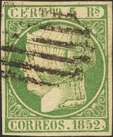 ISABEL II Isabel II. 1 De Enero De 1852 º 5 Reales Verde. Puntito Claro En El Margen Izquierdo, Aun Así Magn - Altri & Non Classificati