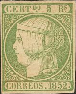 ISABEL II Isabel II. 1 De Enero De 1852 (*) 5 Reales Verde (regular Estado De Conservación). MAGNIFICO.(Edifil 20 - Altri & Non Classificati