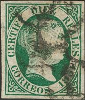 ISABEL II Isabel II. 1 De Enero De 1851 º 10 Reales Verde. MAGNIFICO. Cert. CEM.(Edifil 2016: 720€) - Altri & Non Classificati