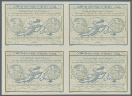 Design 1906 International Reply Coupon As Block Of Four 3 D Victoria. This Block Of International Reply Coupons... - Nuovi