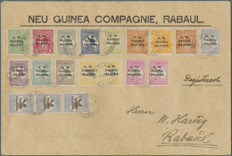 1915: 1 £ Ultramarine / Brown, Vertical Pair And Single In Types I-III Together With Large Additional... - Papua Nuova Guinea