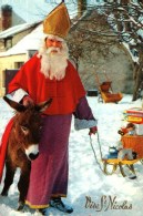 Carte Postale  Glacée  Photochrom  -   Vive  SAINT-NICOLAS  (Jouets, âne) - Saint-Nicholas Day