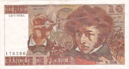 10 FRANCS BERLIOZ @ Alphabet Recherché S 306 Du 06 Juillet 1978 @ Billet Français - 10 F 1972-1978 ''Berlioz''