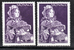 Monaco 1921 Variété Violet Fluo  Et Violet Automate Neuf ** TB  MNH Sin Charnela - Variétés